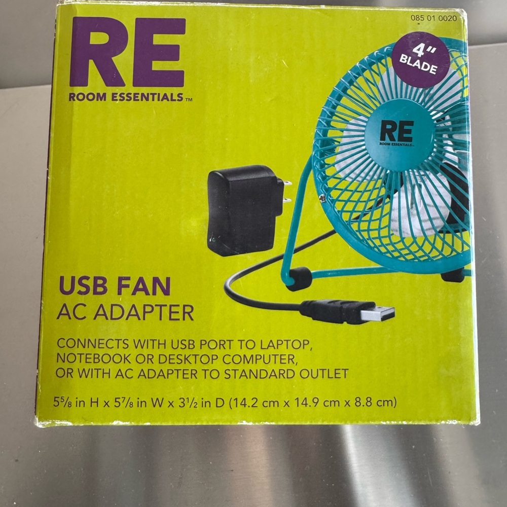 Room Essentials USB Fan with AC Adapter - Lime and Black